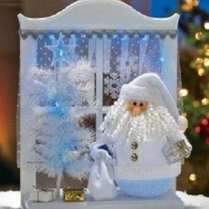 Santa Lighted Window Display By Avon